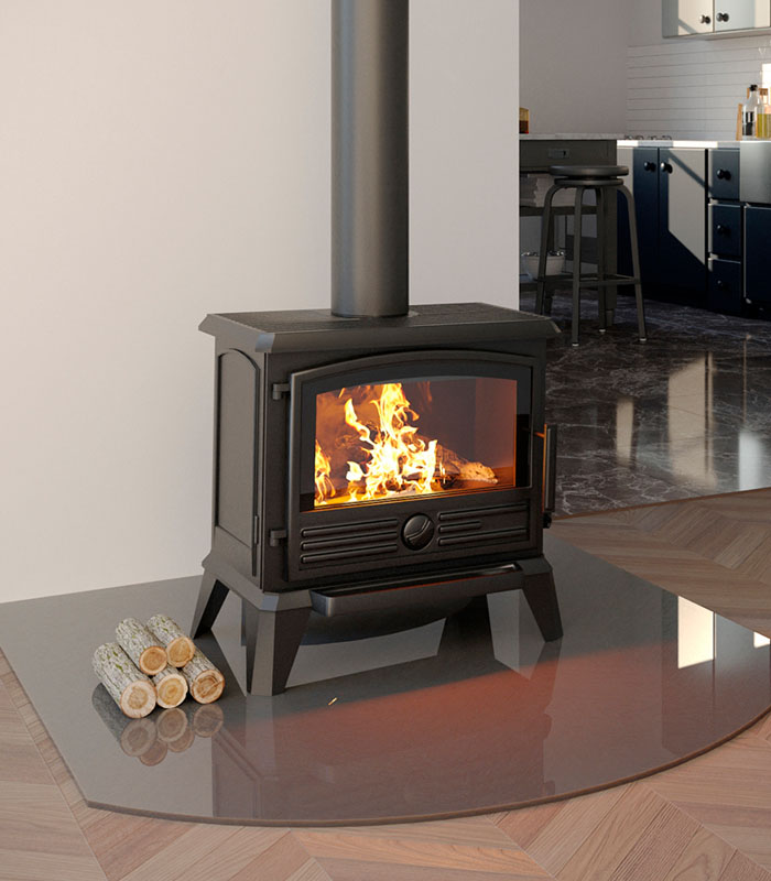 Печь-камин EVEREST F8 (в интерьере)